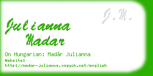 julianna madar business card
